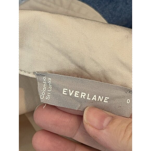 Everlane Jumpsuit Size 0 Attached Belt Beige Long Sleeve - Picture 11 of 13